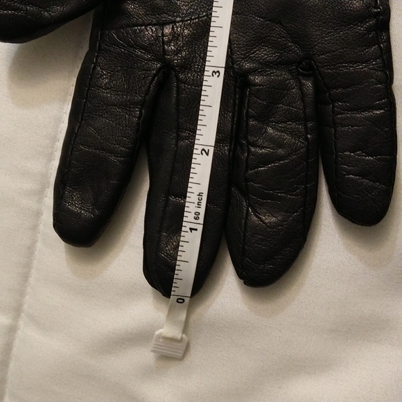 Ladies black leather dress gloves - Picture 15 of 16